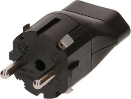 adaptateur fixe Schuko - type 21 pour Powerbanks noir