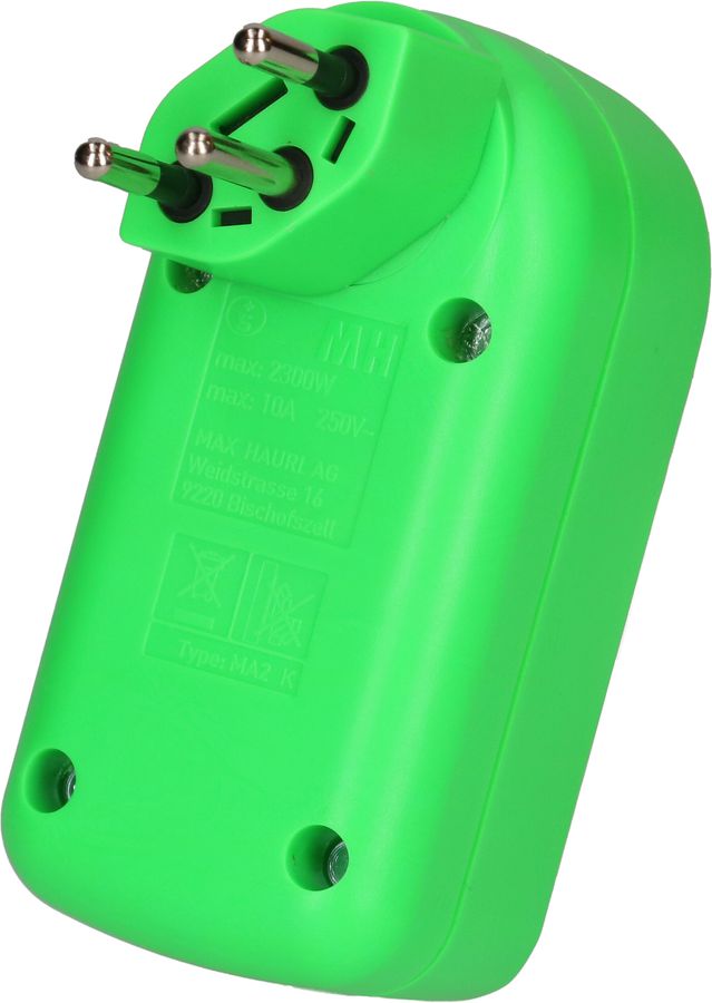 Multi adaptateur ADAPT 2x type 13 vert fluo rotatif BS
