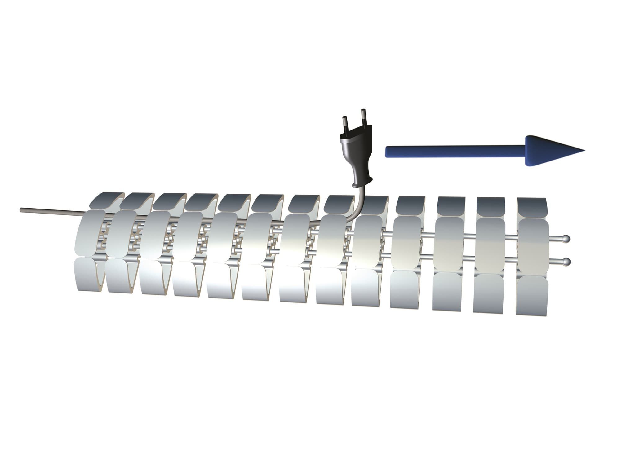 serpentin de câble Pro 90 1.00m blanc RAL9003