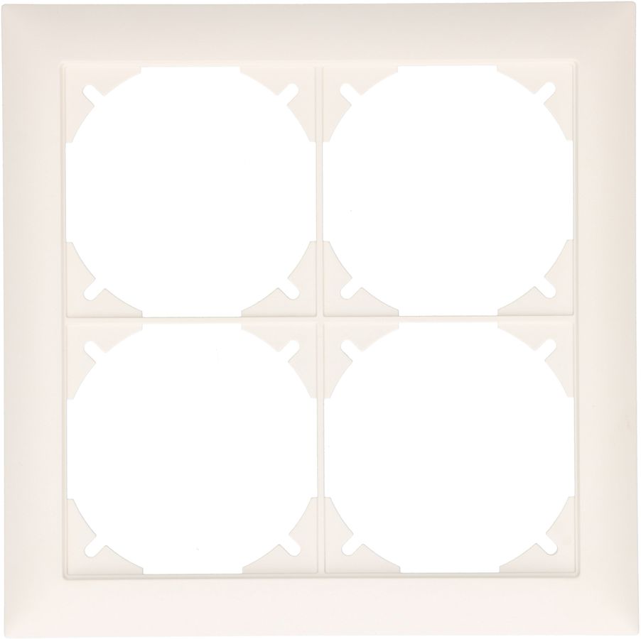 cadre de recouvrement+plaque de fixation ta.2x2 ENC EdizioDue bc