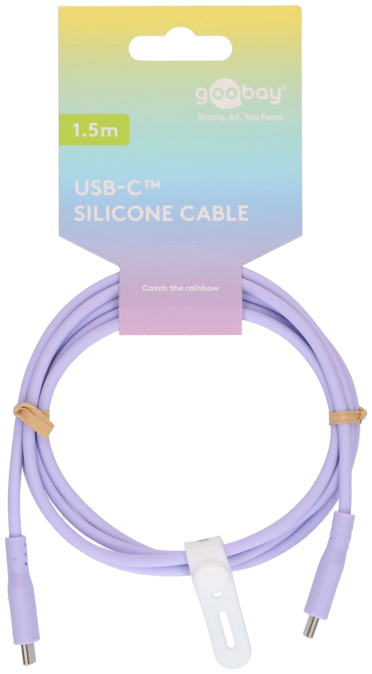 câble de recharge USB-C silicone 1.5m violet