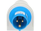 Fiche murale CEE 2P+E 230V/16A bleu IP44