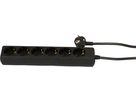 multiprise 6x Schuko noir 1.4m