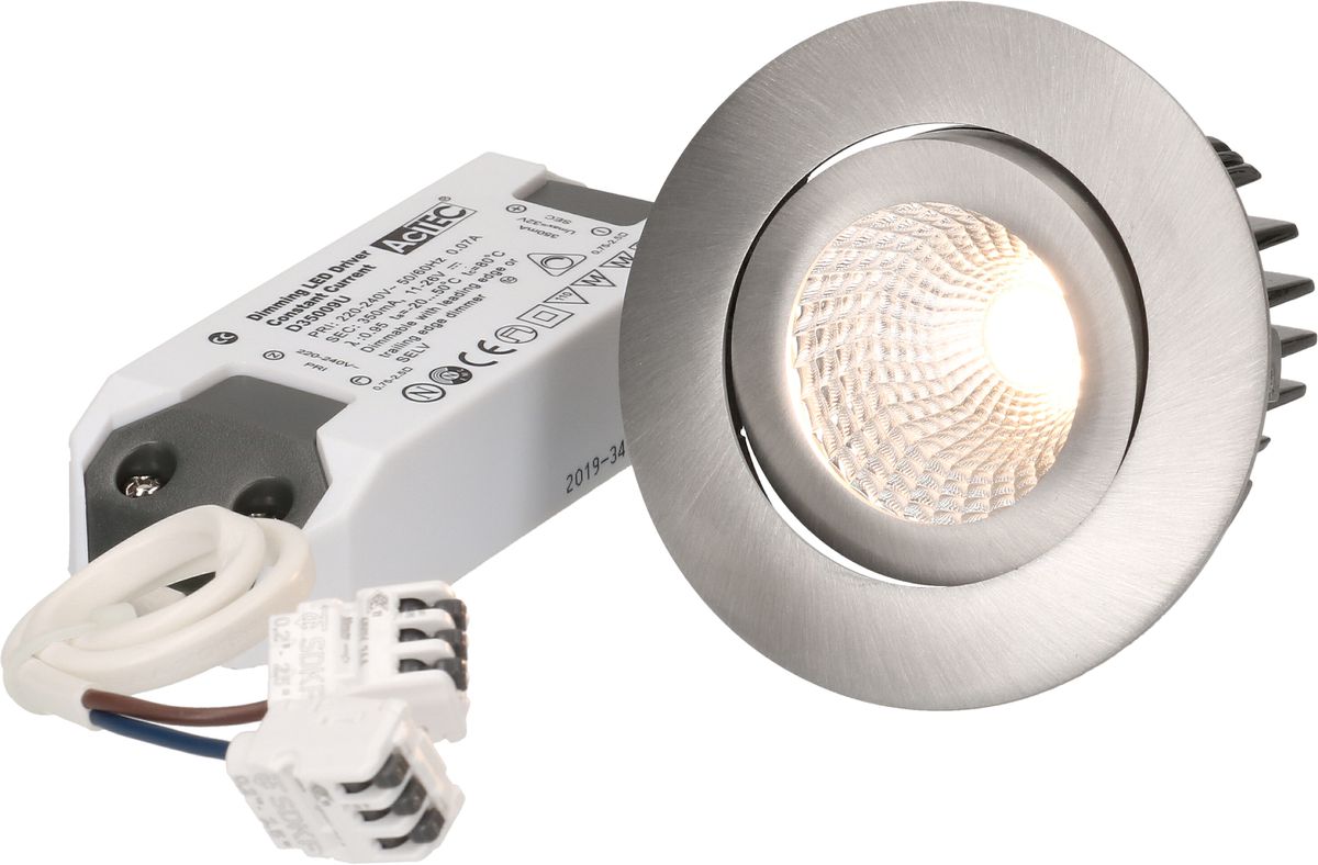 spot encastré à LED small alu brossé 3000K 600lm 36°