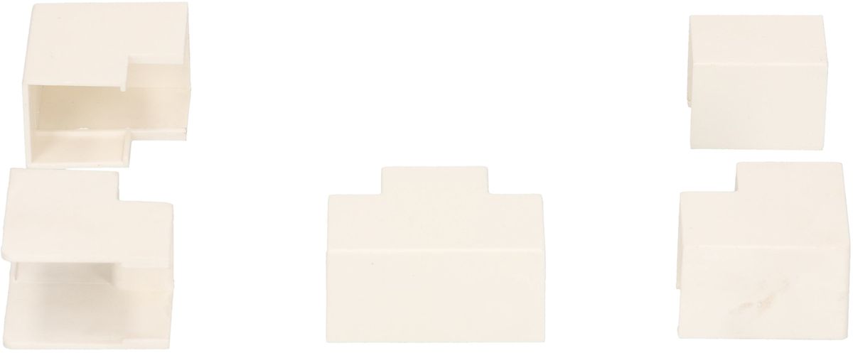 Connessione canalina 25x16mm bianco assortito 5 pz.