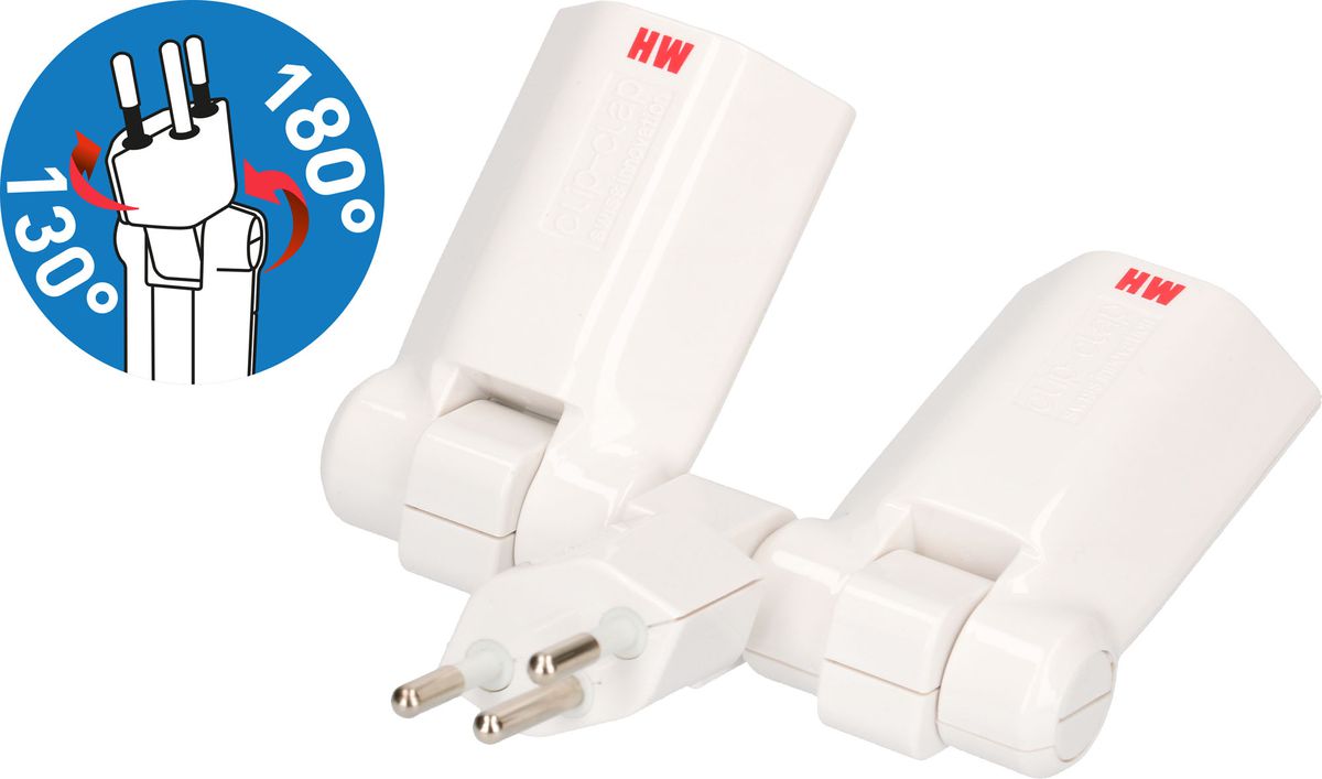 multi adaptateur clip-clap 2x type 13 3 pôles blanc BS