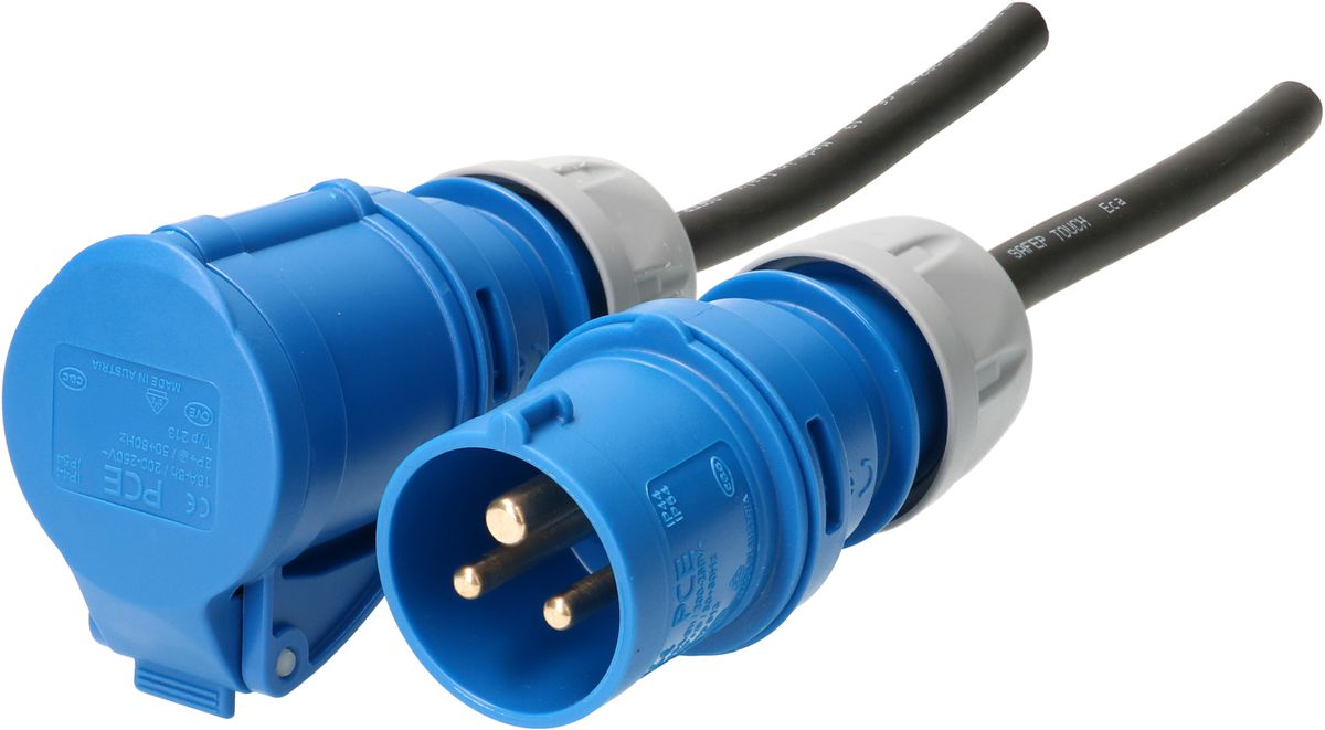 GDV-Verlängerung H07RN-F3G2.5 10m schwarz CEE 3-polig