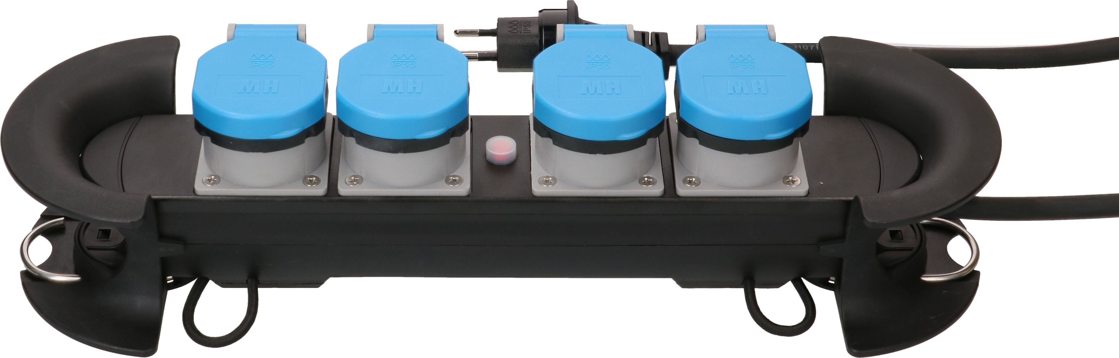 multiprise Construct Line 4x type 13 IP55 noir/bleu 10m
