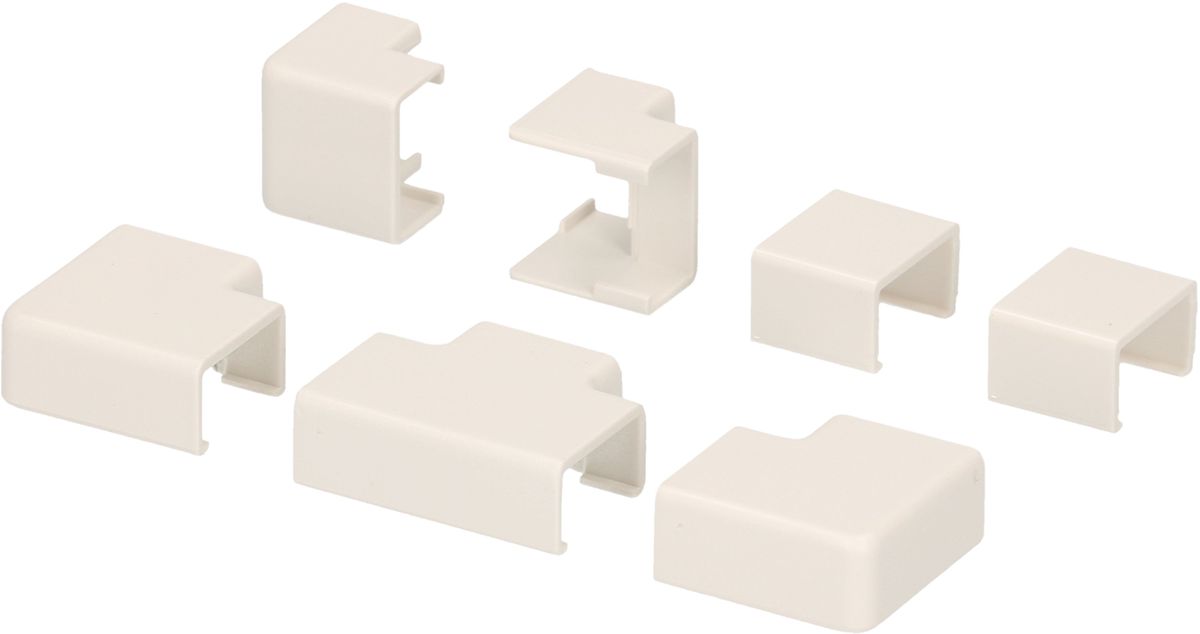 Raccords de goulotte 9x5mm blanc assorti 7 pcs.