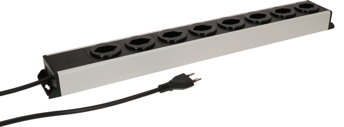 multiprise Power Line 8x type 13 gris/noir 1.5m