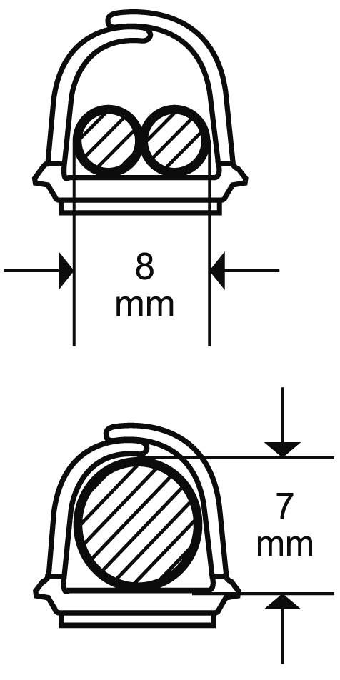 Goulotte Cablefix 7mm noir auto-adhésif 1m 4 pcs.