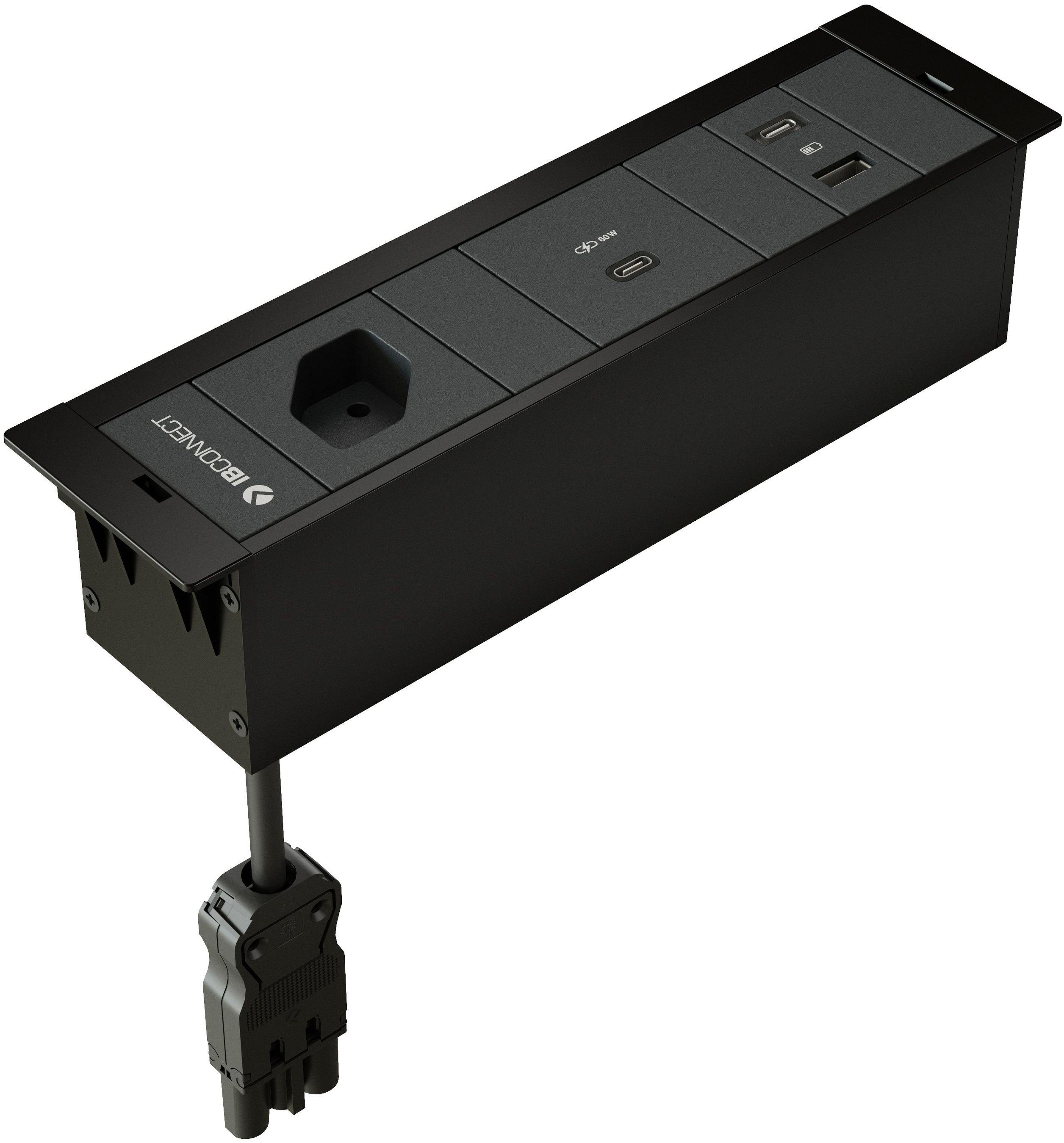 CUBOBOX bloc mult. nr S 3fois 1x type 13 1xUSB 60W 1xA/C Charger