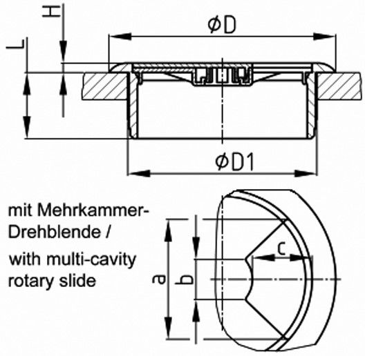 passe-câble Easy-Duct-60K16 noir RAL9005