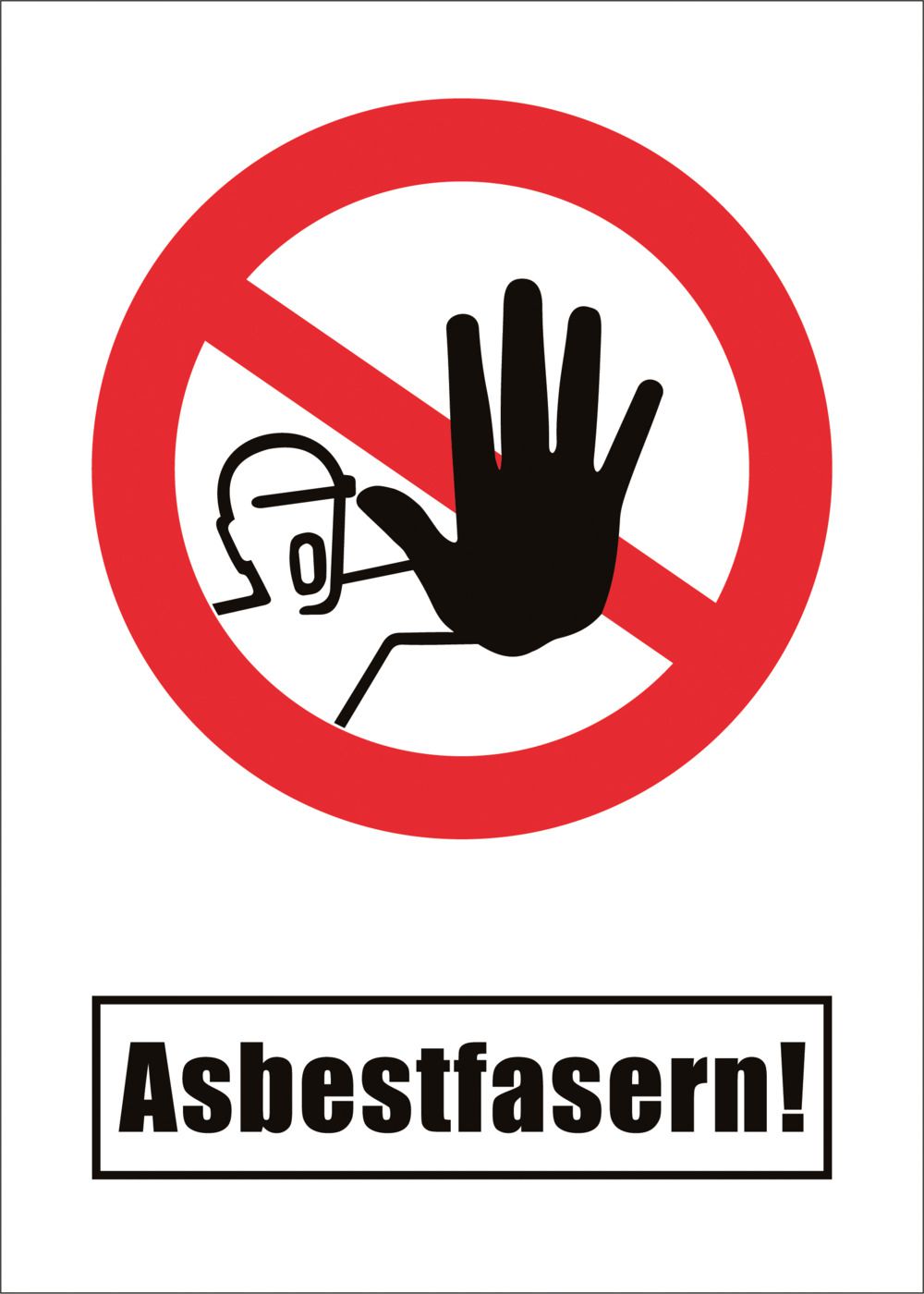 Cartello di avvertimento in plastica - AMIANTO