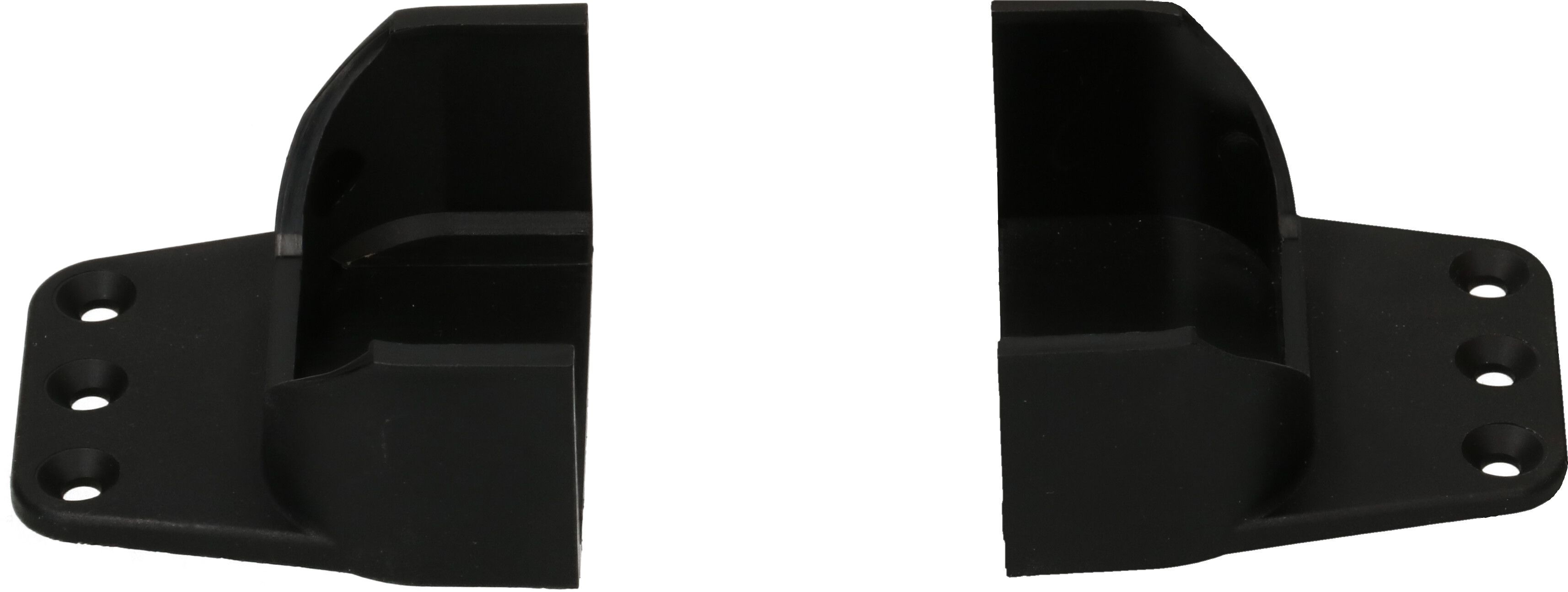 Set de supports à visser noir plat pour multiprise Swiss Line