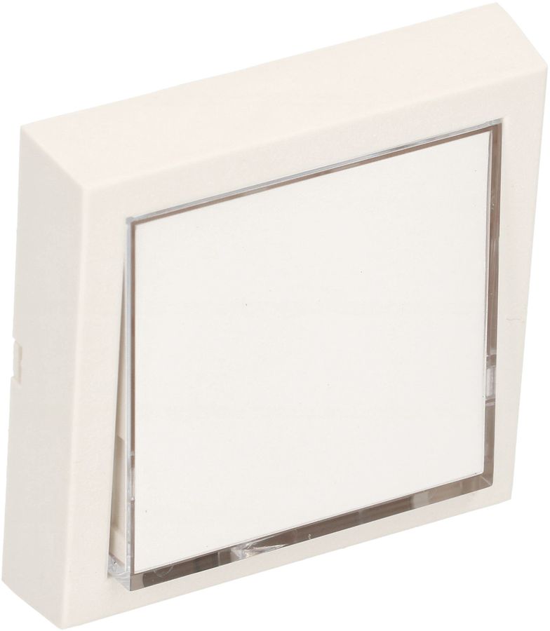 Bouton-poussoir carré blanc ivoire