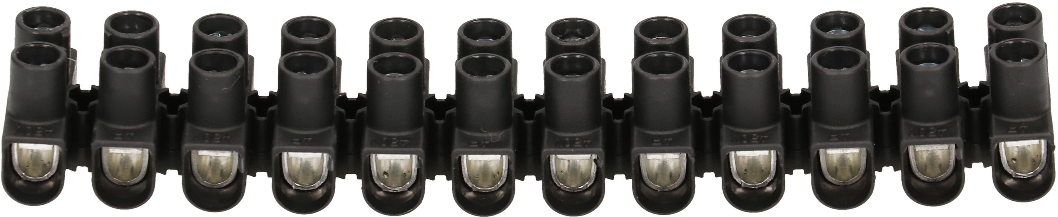 barrete de bornes EKL 0 S 1-4mm2 12 pôles noir