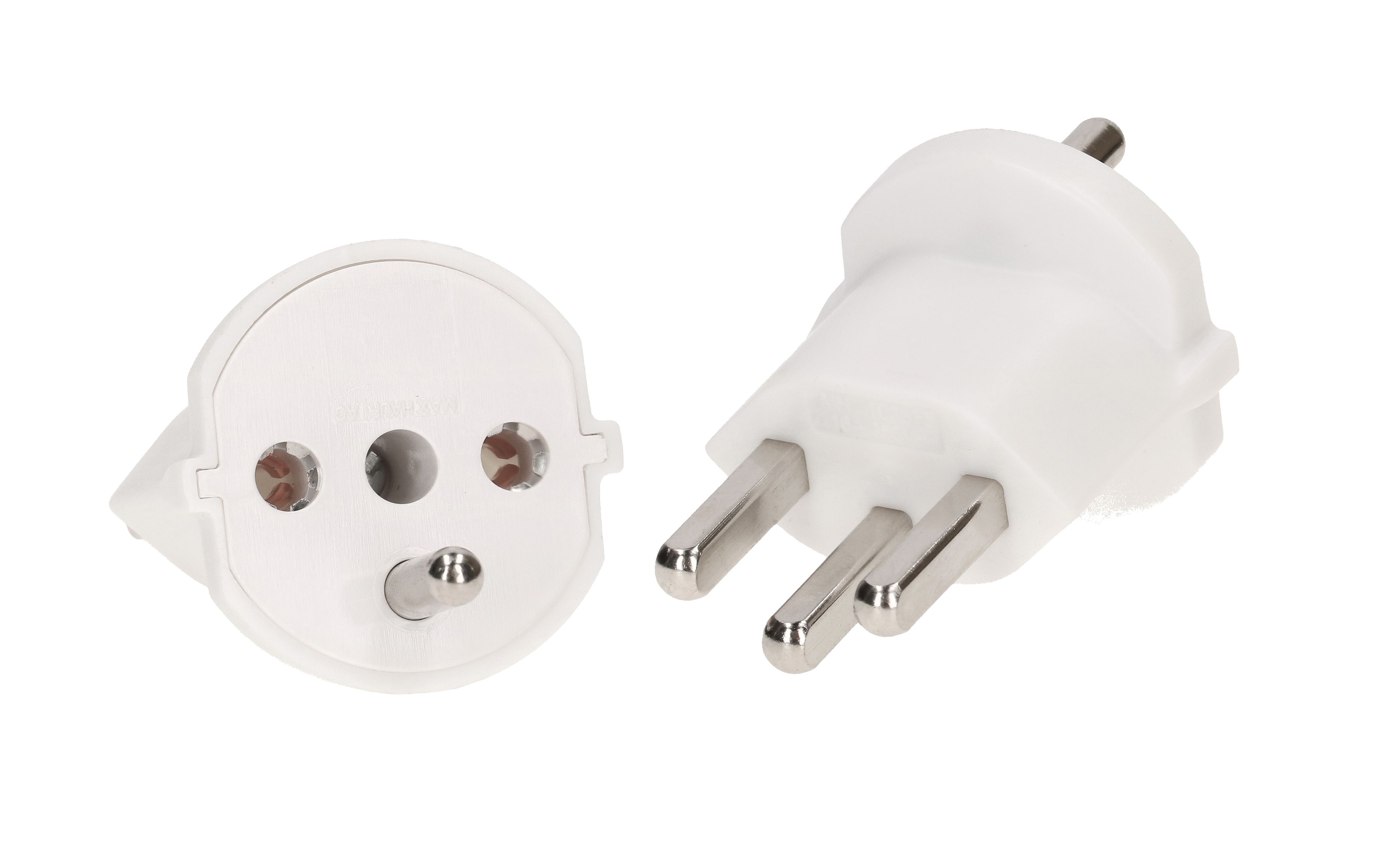 adaptateur fixe type 23 / Schuko CEE 7/7 blanc