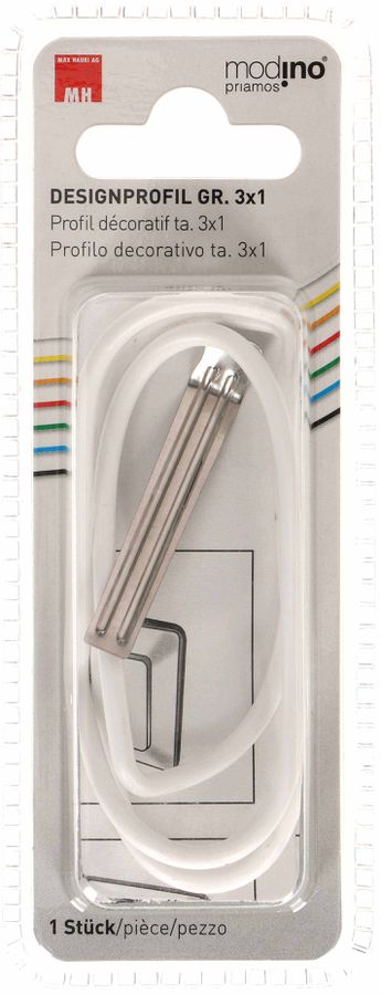 profilo decorativo dim.3x1 priamos bianco