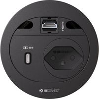 DIVUS bloc multiprise noir 1x type 13 1x USB-C 60W 1x HDMI