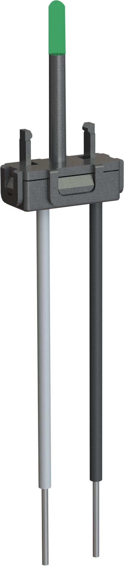 cartouche éclair. LED verte pour interr./bouton et petite comb.