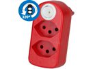 Multi adaptateur ADAPT 2x type 13 rouge rotatif interr. BS
