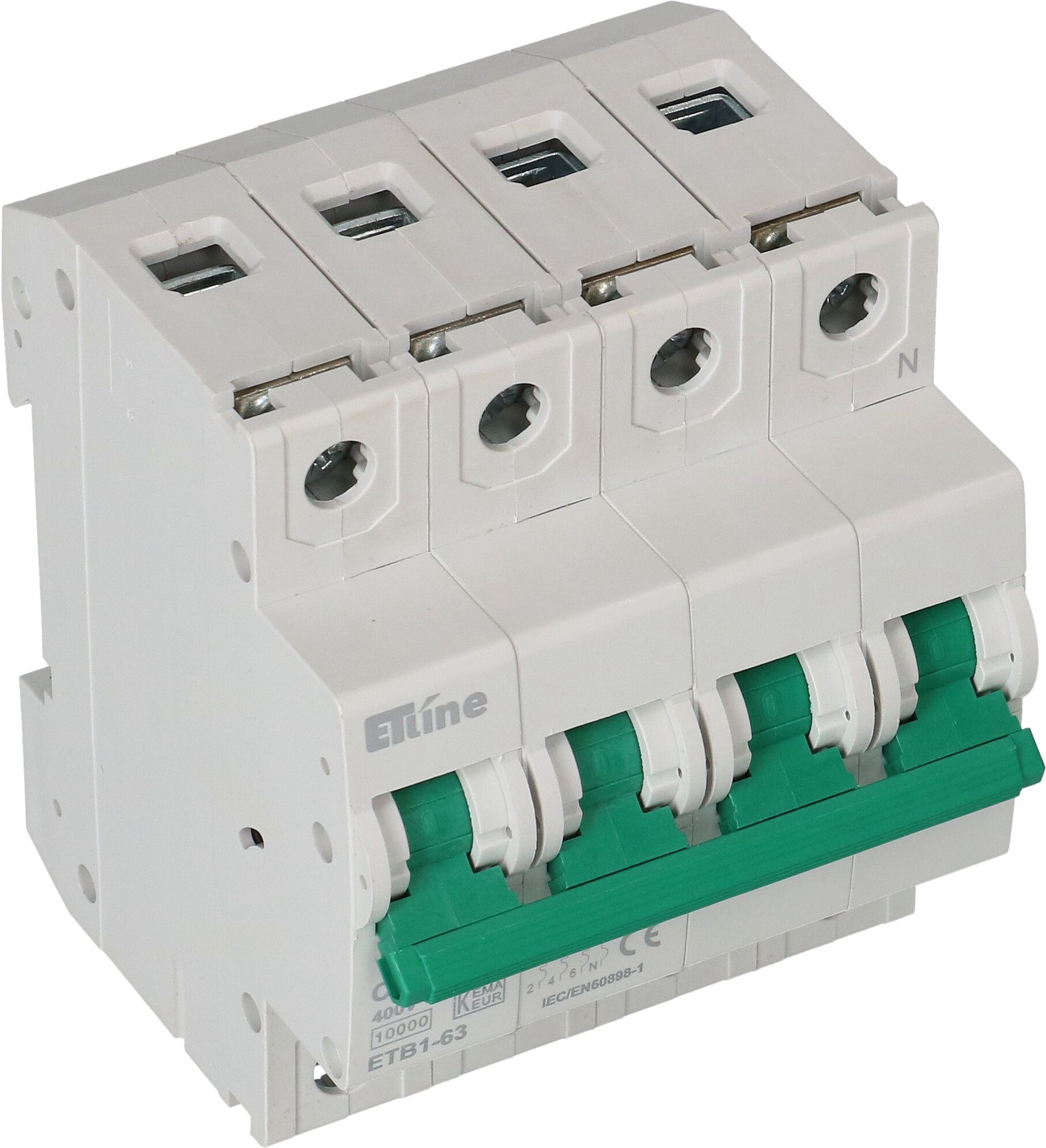 disjoncteur 3P+N C 10A 10kA