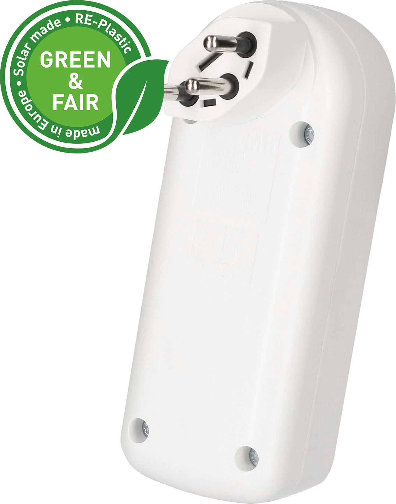 multi adaptateur ADAPT 3x type 13 blanc rotatif Green+Fair