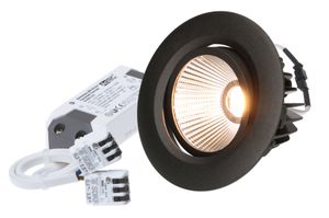 spot encastré à LED AXO Ø80 noir mat 3000K 960lm 38°