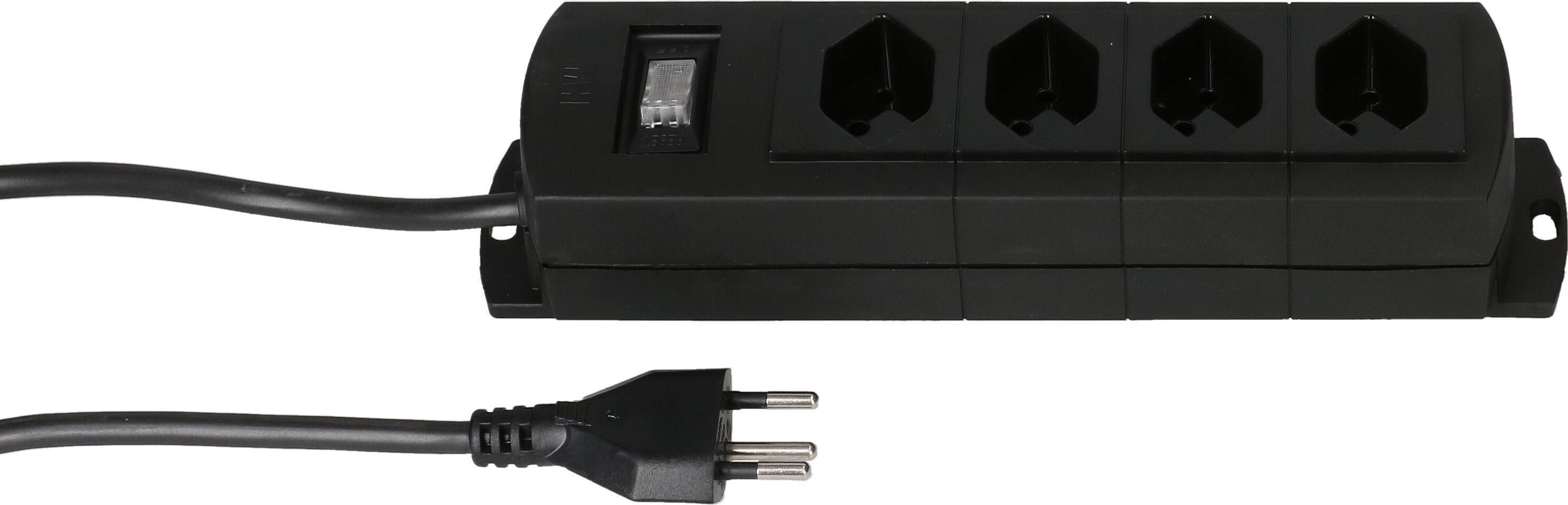 Steckdosenleiste Prime Line 4x Typ 13 schwarz Schalter 3m