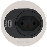 ATOM bloc multiprise blanc 1x type 13 1x USB-C 60W