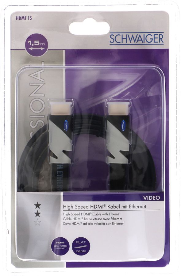 câble HDMI 1.5m noir High Speed