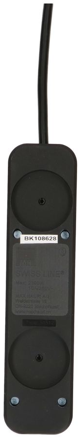 multiprise Swiss Line 5x type 13 noir 3m F3G1.0