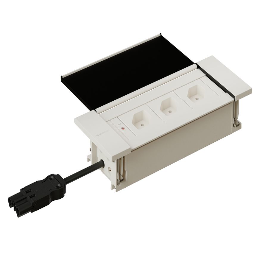 NEXO bloc multiprise blanc 3x type 13