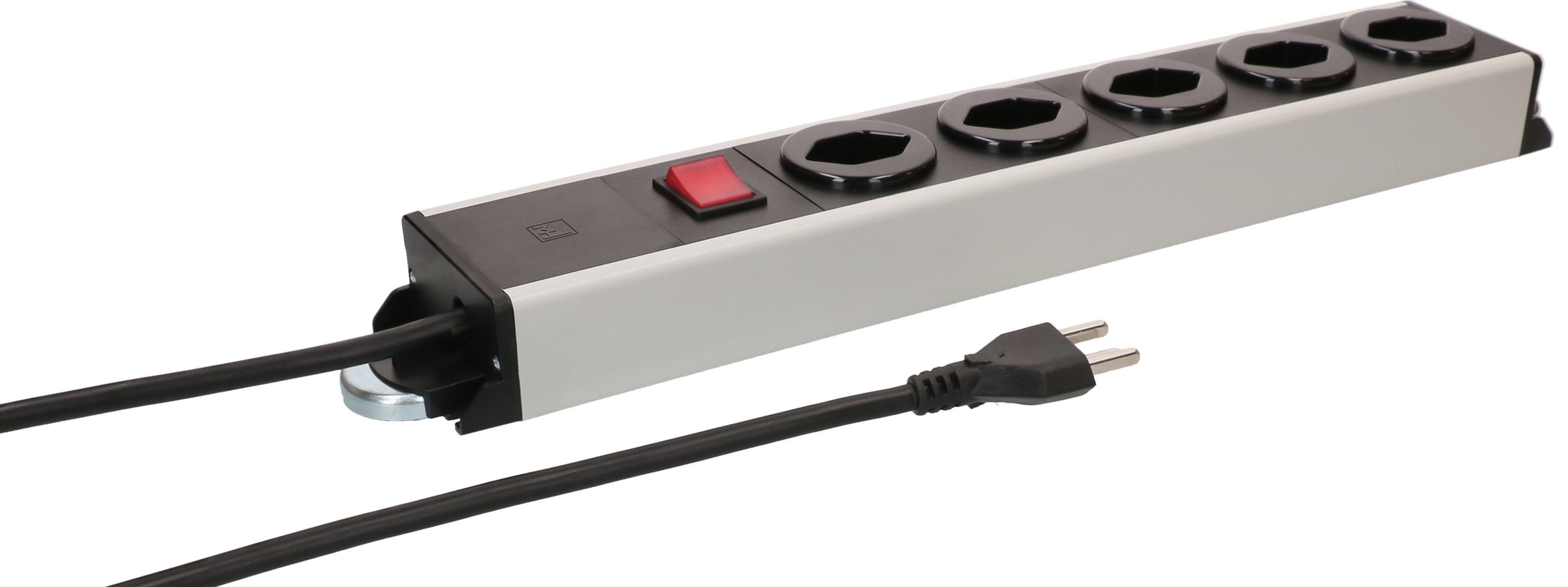 multiprise Power Line 5x type 23 gr/nr interrupteur 1.5m aimant