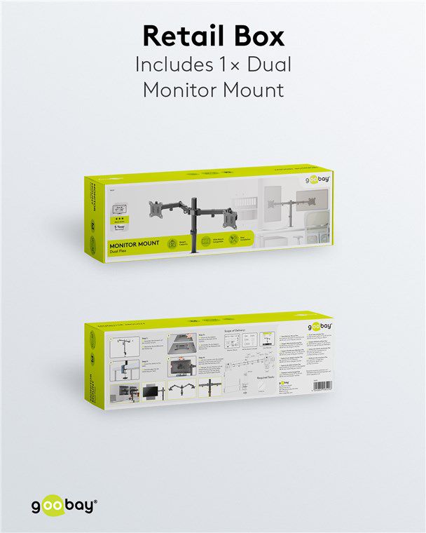 Doppel-Monitorhalterung Flex