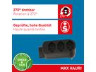 multi adaptateur ADAPT 3+1x type 13 noir rotatif Green+Fair
