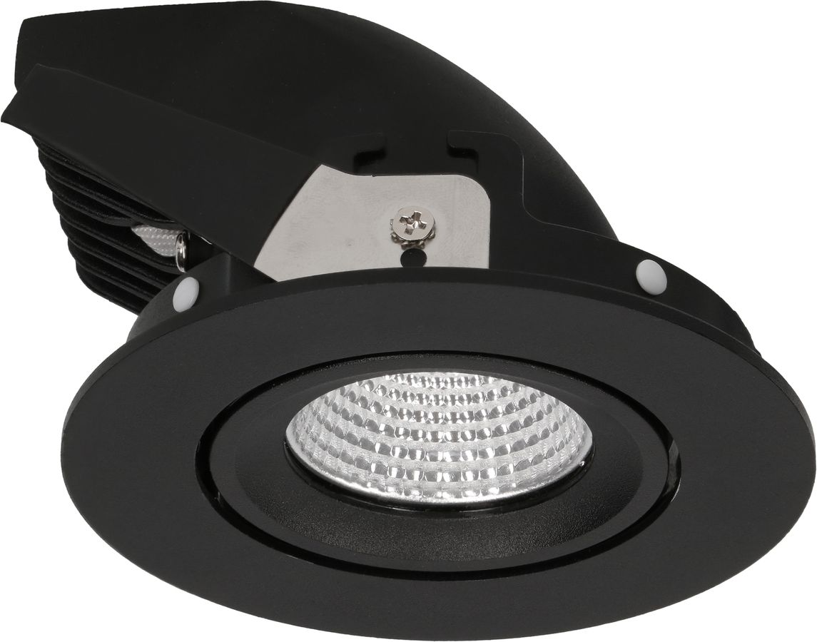 spot encastré à LED TURN Ø92 noir 3000K 960lm 50°