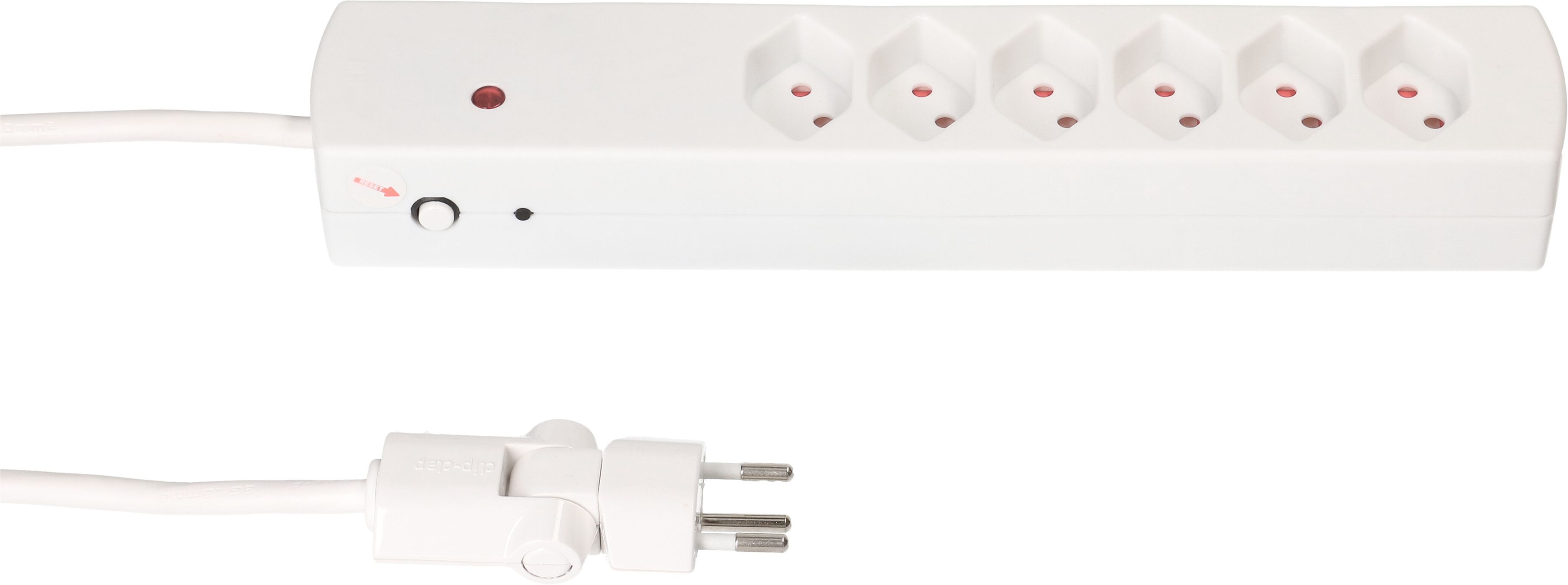 multiprise Safety Line 6x type 13 BS bc télécomma. aimant 2m cli.