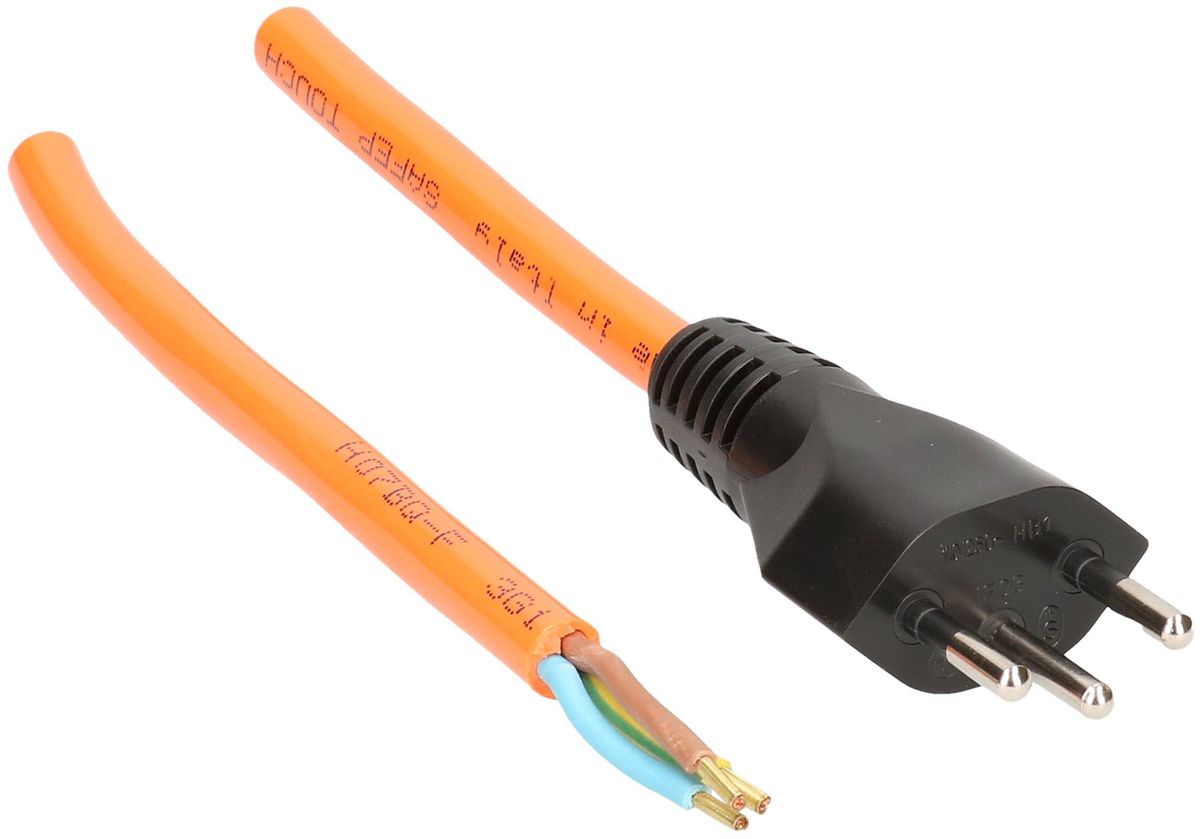 EPR/PUR câble secteur H07BQ-F3G1.5 10m orange type 12