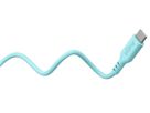 câble de recharge USB-C silicone 1.5m turquoise