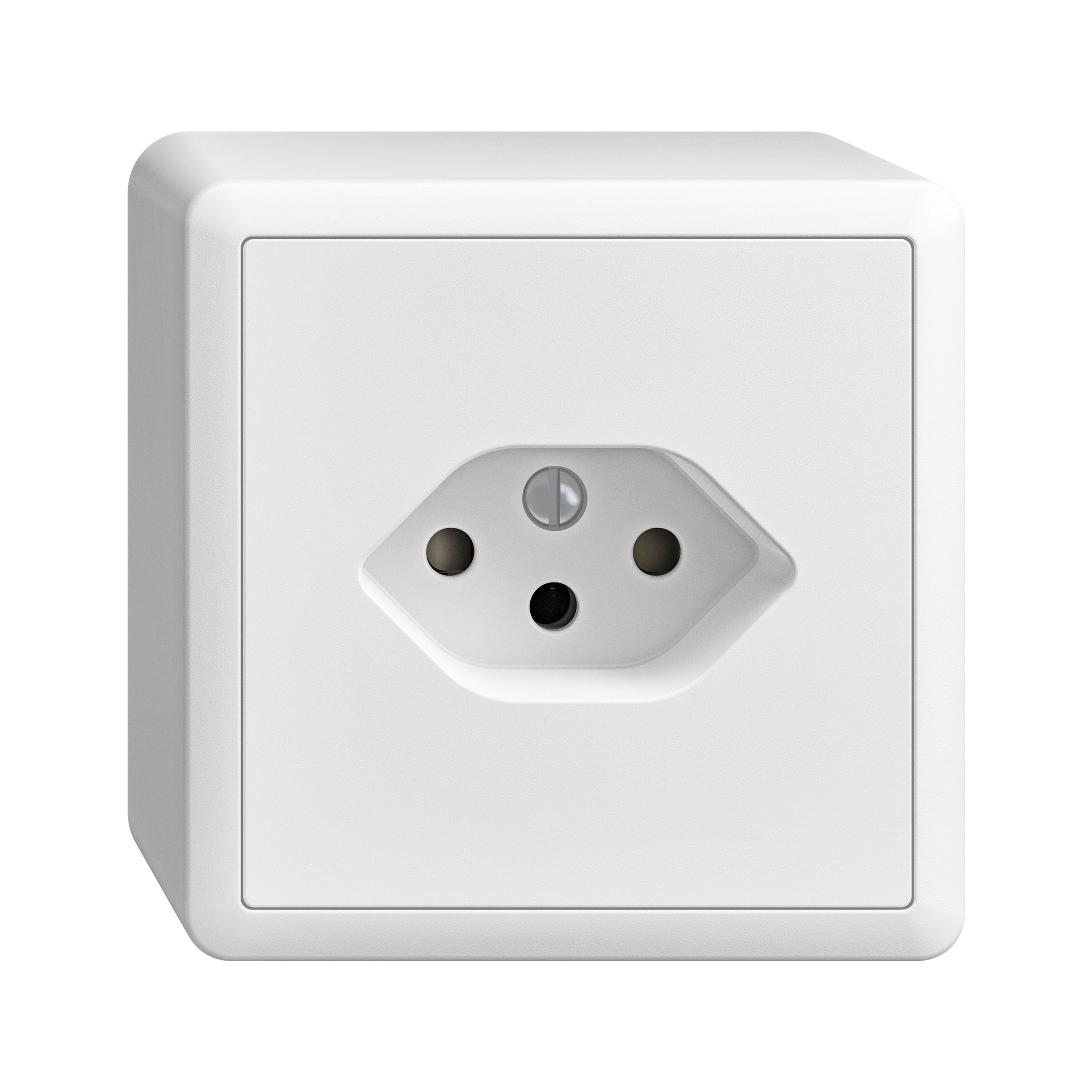 presa 1x tipo 13 dim.1x1 AP EdizioDue bianco