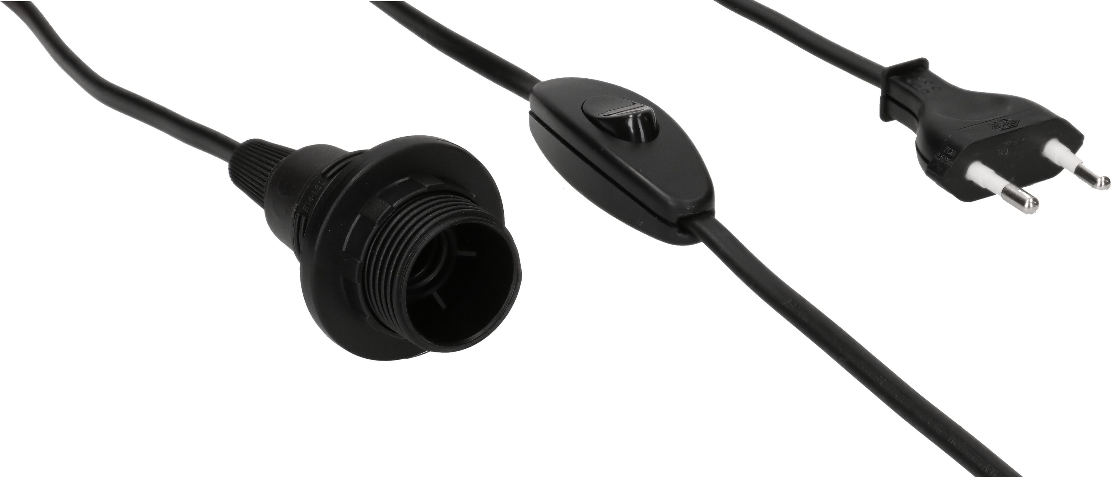 garniture d'éclairage E14 noir L=1.5m