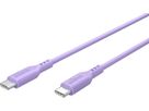câble de recharge USB-C silicone 1.5m violet