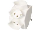 multi adaptateur 3x type 13 3 pôles blanc