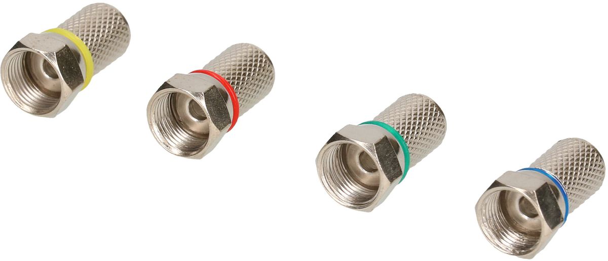 fiche F à visser D=7mm avec 8 anneaux de couleur 4 pièces