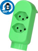 Multi adaptateur ADAPT 2+1x type 13 vert fluo rotatif BS