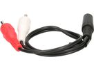 câble audio adaptateur Y stéréo fiche RCA/prise jack 0.2m noir