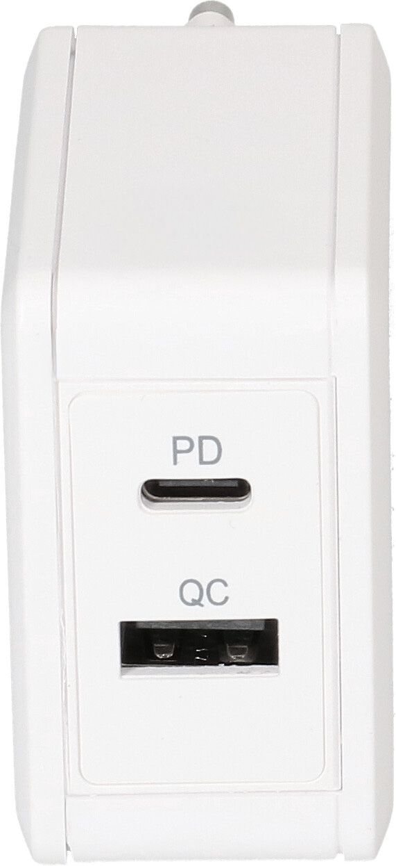 adattatore di ricarica rapida USB 1x USB-C PD 1x USB-A 45W bianco
