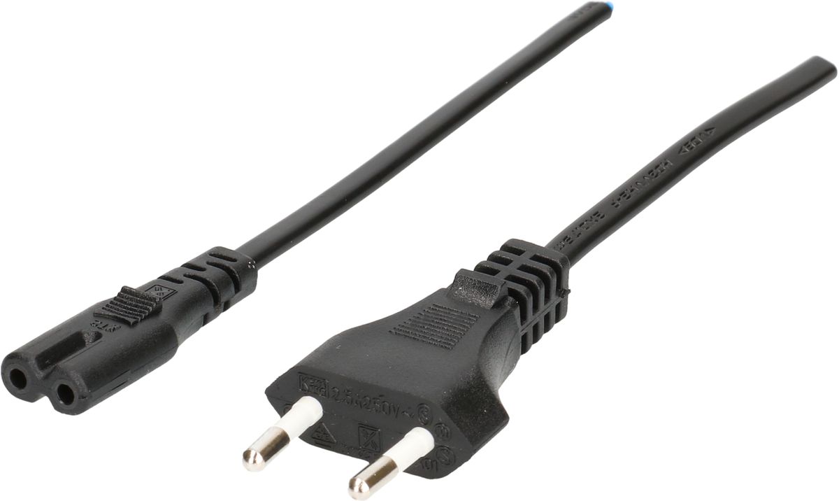 câble d'appareil TDLF H03VVH2-F2X0.75 1.8m noir type 26/C7